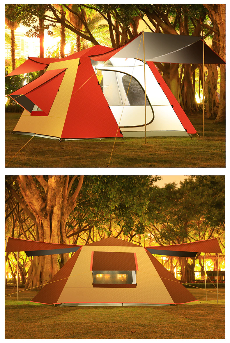 Cheap Goat Tents Automatic Aluminum Rod Portable Uv protection Camping Camping Outdoor Thickened Rainproof Tent Dropshipping   
